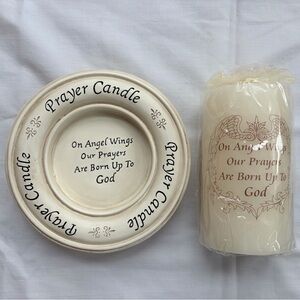 Prayer Candle and Dish Set